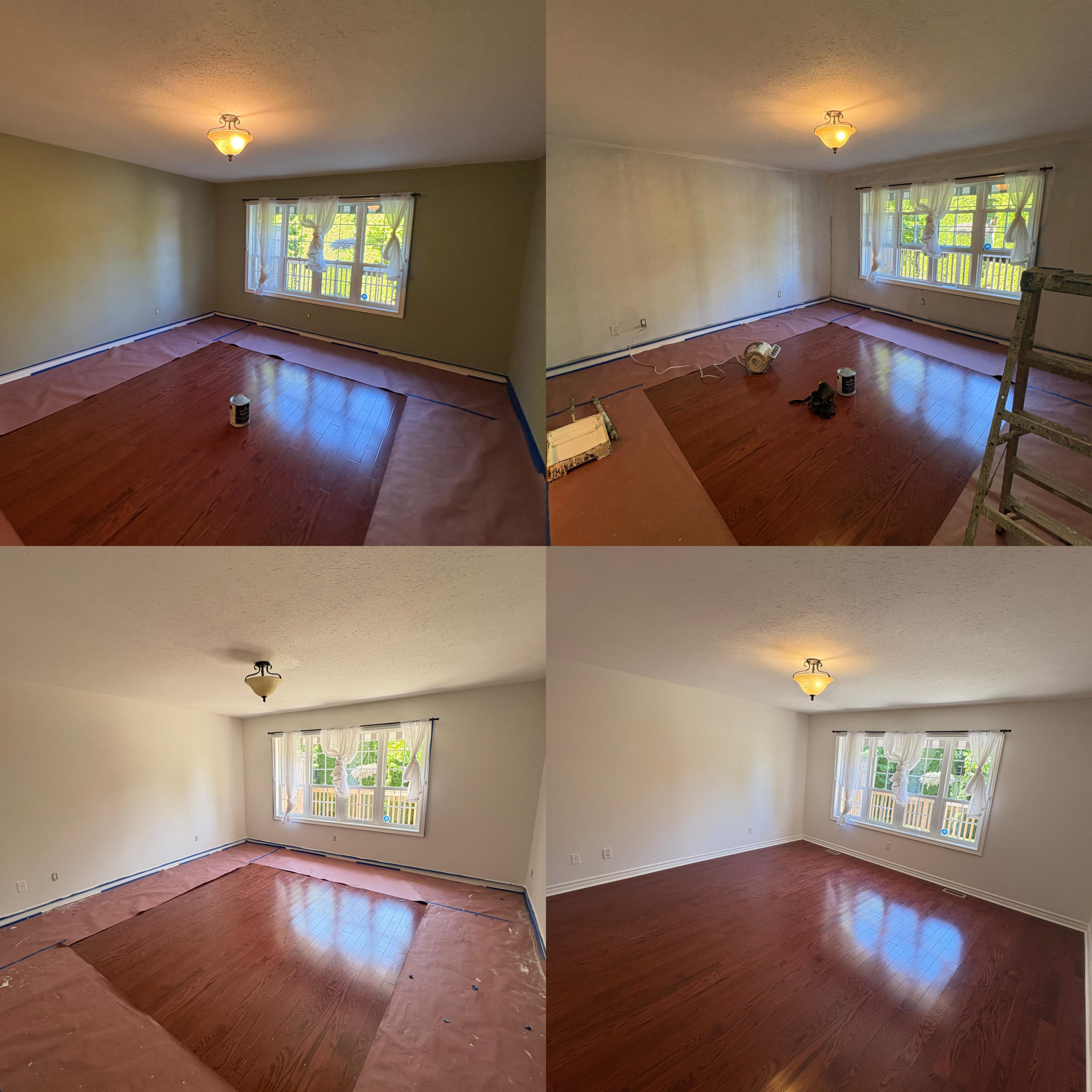 Abdu Paints Before and After Residential Painti Before and after of a professional interior home painting project in the Niagara Region by Abdu Paints.